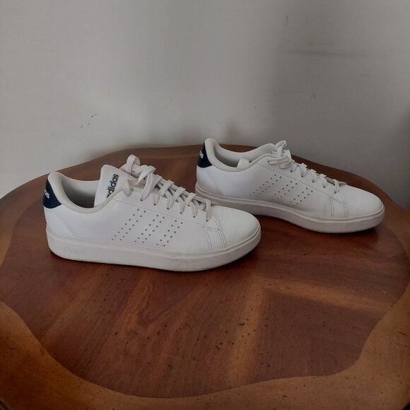 Adidas Advantage 2.0 Women Tennis Shoes White Navy Blue Lace Up Comfort Sz 7 EUC - Picture 5 of 11